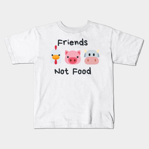 Friends Not Food Kids T-Shirt by Bearded Vegan Clothing